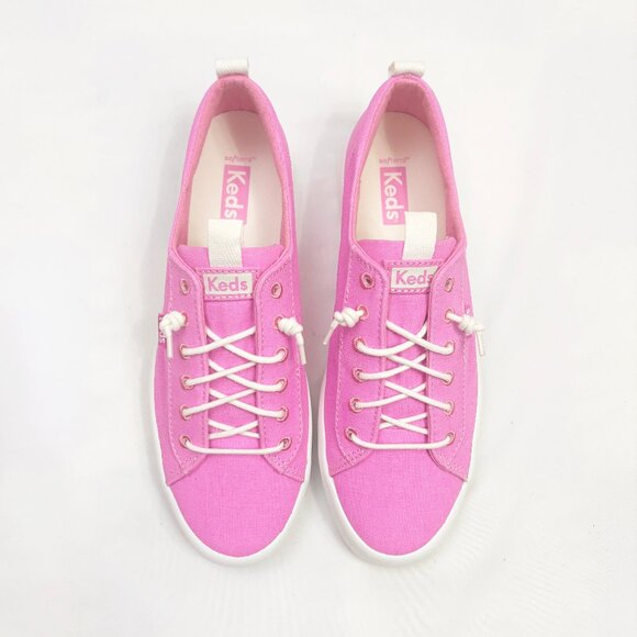 Keds Kickback Canvas sneakers in neon pink size US 7 New in Box - Picture 2 of 6